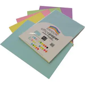 Rainbow A3 80Gsm Office Paper 100 Sheets, Pastel Assorted Rainbow A3 80Gsm Office Paper 100 Sheets, Pastel Assorted