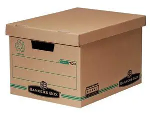 Economical and Recyclable Fellowes Bankers Box 700 Standard Strength Enviro Storage Box, (70299) Economical and Recyclable Fellowes Bankers Box 700 Standard Strength Enviro Storage Box, (70299)