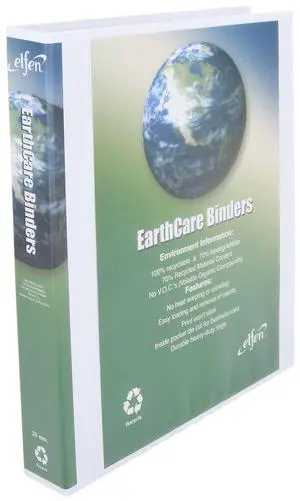 Cumberland IB813252DWH Earthcare Insert Binder A4 2D Ring, White, 25mm Cumberland IB813252DWH Earthcare Insert Binder A4 2D Ring, White, 25mm