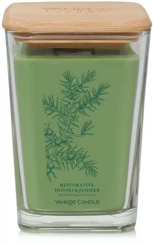 Yankee Candle Restorative Hinoki & Juniper Well Living Collection Large Square Candle, 19.5 oz. Yankee Candle Restorative Hinoki & Juniper Well Living Collection Large Square Candle, 19.5 oz.