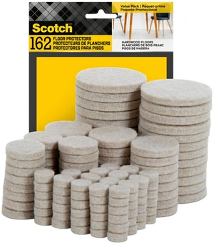 Felt Pads 162 PCS Beige, Felt Furniture Pads for Protecting Hardwood Floors, Round, Assorted Sizes Value Pack, Self-Stick design, Protecting from nicks, dents and scratches (SP845-NA) Felt Pads 162 PCS Beige, Felt Furniture Pads for Protecting Hardwood Floors, Round, Assorted Sizes Value Pack, Self-Stick design, Protecting from nicks, dents and scratches (SP845-NA)