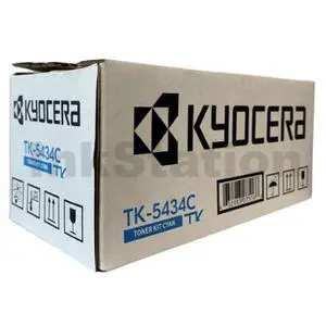 Kyocera TK-5434C Genuine Toner Cartridge, Cyan, 1250 Prints Capacity Kyocera TK-5434C Genuine Toner Cartridge, Cyan, 1250 Prints Capacity