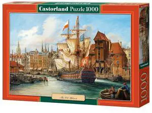 CASTORLAND 1000 Piece Jigsaw Puzzles, The Old Gdansk, Poland, Historic Sailing Ship, Adult Puzzle, Castorland C-102914-2 CASTORLAND 1000 Piece Jigsaw Puzzles, The Old Gdansk, Poland, Historic Sailing Ship, Adult Puzzle, Castorland C-102914-2