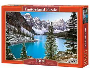 CASTORLAND 1000 Piece Jigsaw puzzle, The Jewel of the Rockies, Canada, Idyllic Landscape, Mountains and Lake, Adult puzzle, Castorland C-102372-2 CASTORLAND 1000 Piece Jigsaw puzzle, The Jewel of the Rockies, Canada, Idyllic Landscape, Mountains and Lake, Adult puzzle, Castorland C-102372-2