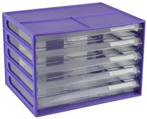 ITALPLAST Document Cabinet ITALPLAST A4 5 Drawer Grape(Each) ITALPLAST Document Cabinet ITALPLAST A4 5 Drawer Grape(Each)