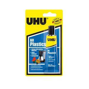 UHU 3-63166, Blister, Powerful Universal Adhesive for Plastics, 33ml, Transparent UHU 3-63166, Blister, Powerful Universal Adhesive for Plastics, 33ml, Transparent
