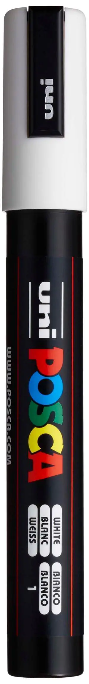 POSCA® PC-5M Paint Marker, Medium Reversible Tip (1.8-2.5mm), White POSCA® PC-5M Paint Marker, Medium Reversible Tip (1.8-2.5mm), White