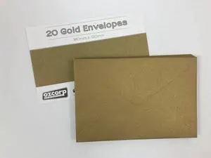 OZCORP ENVELOPE OZCORP C6 GOLD PK20 OZCORP ENVELOPE OZCORP C6 GOLD PK20