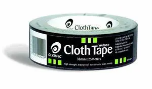 Olympic Cloth Tape - 38mm x 25m - Black Olympic Cloth Tape - 38mm x 25m - Black