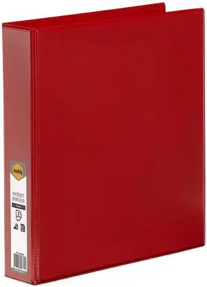 Marbig Clearview Insert Binder A4 3D Ring 38Mm Red Marbig Clearview Insert Binder A4 3D Ring 38Mm Red