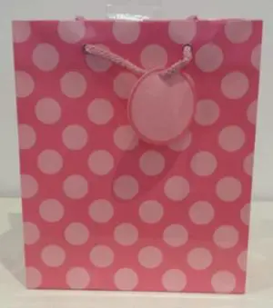 OZCORP GIFT BAG OZCORP MEDIUM PINK SPOT OZCORP GIFT BAG OZCORP MEDIUM PINK SPOT