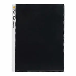 Marbig A4 20-Pages Non-Refillable Display Book with Insert Cover, Black Marbig A4 20-Pages Non-Refillable Display Book with Insert Cover, Black
