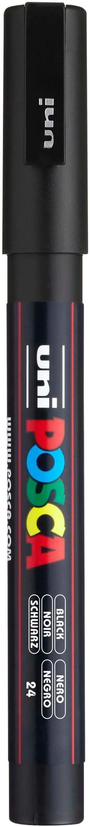 POSCA® PC-3M Paint Markers, Reversible Fine Tip (0.9-1.3mm), Black POSCA® PC-3M Paint Markers, Reversible Fine Tip (0.9-1.3mm), Black