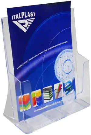 Italplast A4 Single Brochure Holder, Clear Italplast A4 Single Brochure Holder, Clear