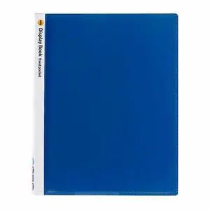Marbig A4 20 Pages Non-Refillable Display Book with Insert Cover, Blue Marbig A4 20 Pages Non-Refillable Display Book with Insert Cover, Blue