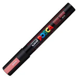 POSCA® PC-5M Paint Marker, Medium Reversible Tip (1.8-2.5mm), Metallic Red POSCA® PC-5M Paint Marker, Medium Reversible Tip (1.8-2.5mm), Metallic Red