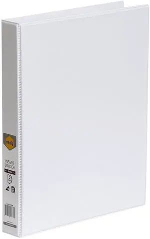 MARBIG 5402008B Mbg Clearview Insert Binder A4 2D Ring 25mm White MARBIG 5402008B Mbg Clearview Insert Binder A4 2D Ring 25mm White