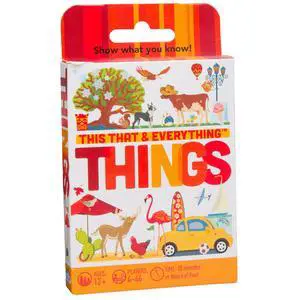 Outset Media This That and Everything: Things Travel Sized Trivia Party Game for 4 or More Players Ages 12 and up Outset Media This That and Everything: Things Travel Sized Trivia Party Game for 4 or More Players Ages 12 and up