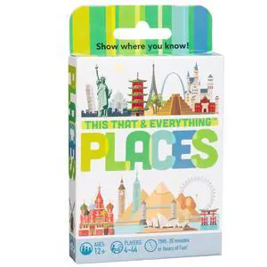 Outset Media This That and Everything: Places Travel Sized Trivia Party Game for 4 or More Players Ages 12 and up Outset Media This That and Everything: Places Travel Sized Trivia Party Game for 4 or More Players Ages 12 and up
