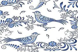 20 Lunch Napkins Birds in Blue Asia 33 cm 20 Lunch Napkins Birds in Blue Asia 33 cm