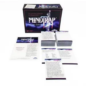 Outset Media MindTrap Classic Edition Game of Puzzles, Mysteries, Conundrums and Trick Questions - Family Game - Lateral Knowledge Developer - Ages 12 and Up Outset Media MindTrap Classic Edition Game of Puzzles, Mysteries, Conundrums and Trick Questions - Family Game - Lateral Knowledge Developer - Ages 12 and Up