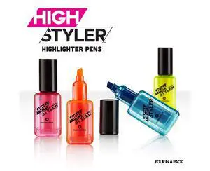 Mustard NG 6015 Nail Varnish Shaped Highlighters - Assorted Mustard NG 6015 Nail Varnish Shaped Highlighters - Assorted