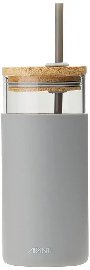 Glass Smoothie Tumbler - 500ml - Grey Glass Smoothie Tumbler - 500ml - Grey