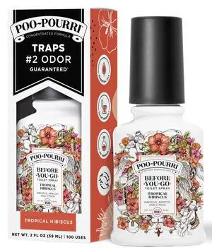 Poo-Pourri Before-You-Go Toilet Spray, Tropical Hibiscus, 2 Fl Oz - Hibiscus, Apricot and Citrus Poo-Pourri Before-You-Go Toilet Spray, Tropical Hibiscus, 2 Fl Oz - Hibiscus, Apricot and Citrus