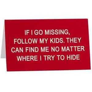 Where I Try To Hide On Red 2.75 x 4.5 Acrylic Decorative Table Top Sign Where I Try To Hide On Red 2.75 x 4.5 Acrylic Decorative Table Top Sign