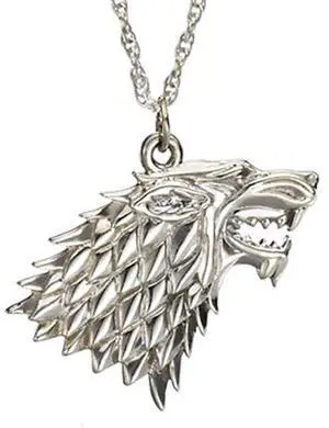 The Noble Collection Game of Thrones Sterling Silver Stark Pendant The Noble Collection Game of Thrones Sterling Silver Stark Pendant