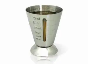 Vin Bouquet Jigger 75/15ml, Stainless Steel, Silver, 75/15 ml Vin Bouquet Jigger 75/15ml, Stainless Steel, Silver, 75/15 ml