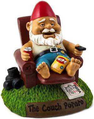 BigMouth Inc Couch Potato Garden Gnome, Funny 9-inch Tall Lawn Gnome Statue, Garden Decoration BigMouth Inc Couch Potato Garden Gnome, Funny 9-inch Tall Lawn Gnome Statue, Garden Decoration