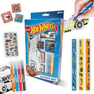BLADEZ Hot Wheels Activity Set, Arts and Crafts, Licensed Stationery Set with Pens and Stickers, 150+ Pieces, Creative Maker Kitz Toyz BLADEZ Hot Wheels Activity Set, Arts and Crafts, Licensed Stationery Set with Pens and Stickers, 150+ Pieces, Creative Maker Kitz Toyz