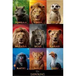 Poster The Lion King - Character Grid Poster The Lion King - Character Grid