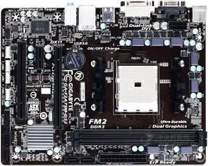 GIGABYTE GA-F2A75M-DS2 Socket FM2 AMD A75 DDR3 64GB Micro ATX