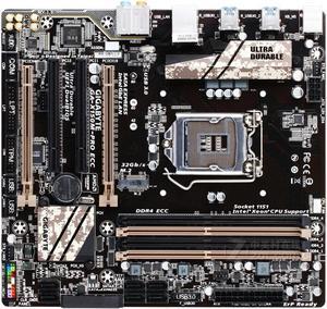 GIGABYTE X150M-PRO ECC LGA 1151 Intel C232 DDR4 64GB Micro ATX