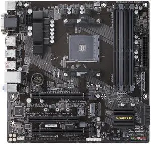 GIGABYTE AB350M-D3H Socket AM4 AMD B350 DDR4 64GB Micro ATX