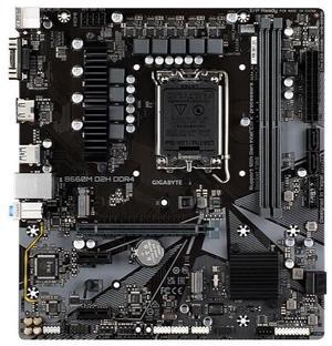 GIGABYTE B660M D2H DDR4 LGA 1700 Intel B660 DDR4 64GB Micro ATX