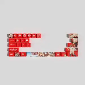Genshin Impact Themed Keycaps Klee PBT heat-sublimation keycaps 29 keys OEM high degree