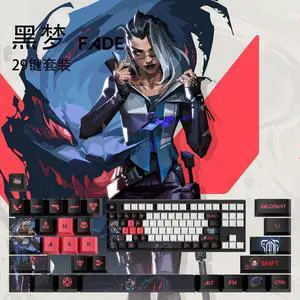VALORANT Themed Keycaps Fade PBT heat-sublimation keycaps 29 keys OEM high degree