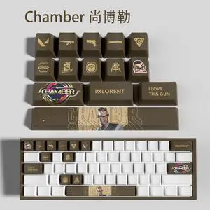 VALORANT Themed Keycaps Chamber PBT heat-sublimation keycaps 14 keys OEM high degree