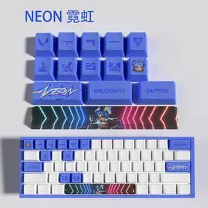 VALORANT Themed Keycaps Neon PBT heat-sublimation keycaps 14 keys OEM high degree