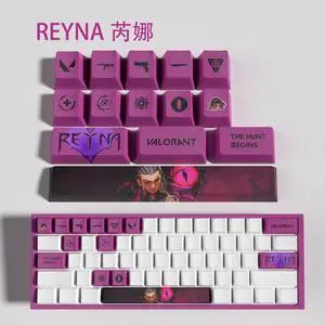 VALORANT Themed Keycaps Reyna PBT heat-sublimation keycaps 14 keys OEM high degree