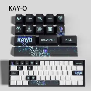 VALORANT Themed Keycaps KAY/O PBT heat-sublimation keycaps 14 keys OEM high degree