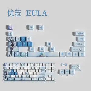 Genshin Impact Themed Keycaps Eula PBT heat-sublimation keycaps 29 keys OEM high degree