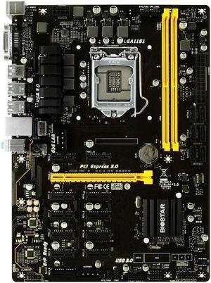 BIOSTAR TB250-BTC PRO LGA 1151 12 GPU SUPPORT ETH ZEC 3 YEAR WARRANTY