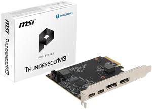 Micro-Star ThunderboltM3 PCI-E 3.0 x4 Add-on Card for 2 x Thunderbolt 3 (USB-C) Ports