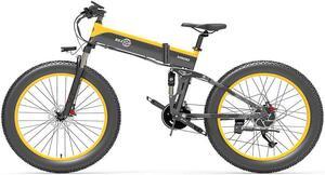 Bezior Electric Bike X1500 for Adults, Foldable 26" x 4.0 Fat Tire Electric Bicycle, 1500w Motor 48V 12.8Ah Removable Lithium Battery, Shimano M2000 9-Speed Gear and Dual Shock Absorber Ebikes