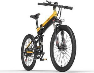 Bezior Electric Bike X500Pro for Adults, Foldable 26" x 1.95 Rubber Tire Electric Bicycle, 500w Motor 48V 10.4Ah Removable Lithium Battery, 20MPH Snow Beach Mountain E-Bike Shimano 7-Speed Gear Ebikes