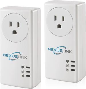 NexusLink Powerline G.hn Powerline Adapter | Pass-Through Outlet | 1.2 Gbps | 2-Unit Kit | (GPL-1200PT-KIT)